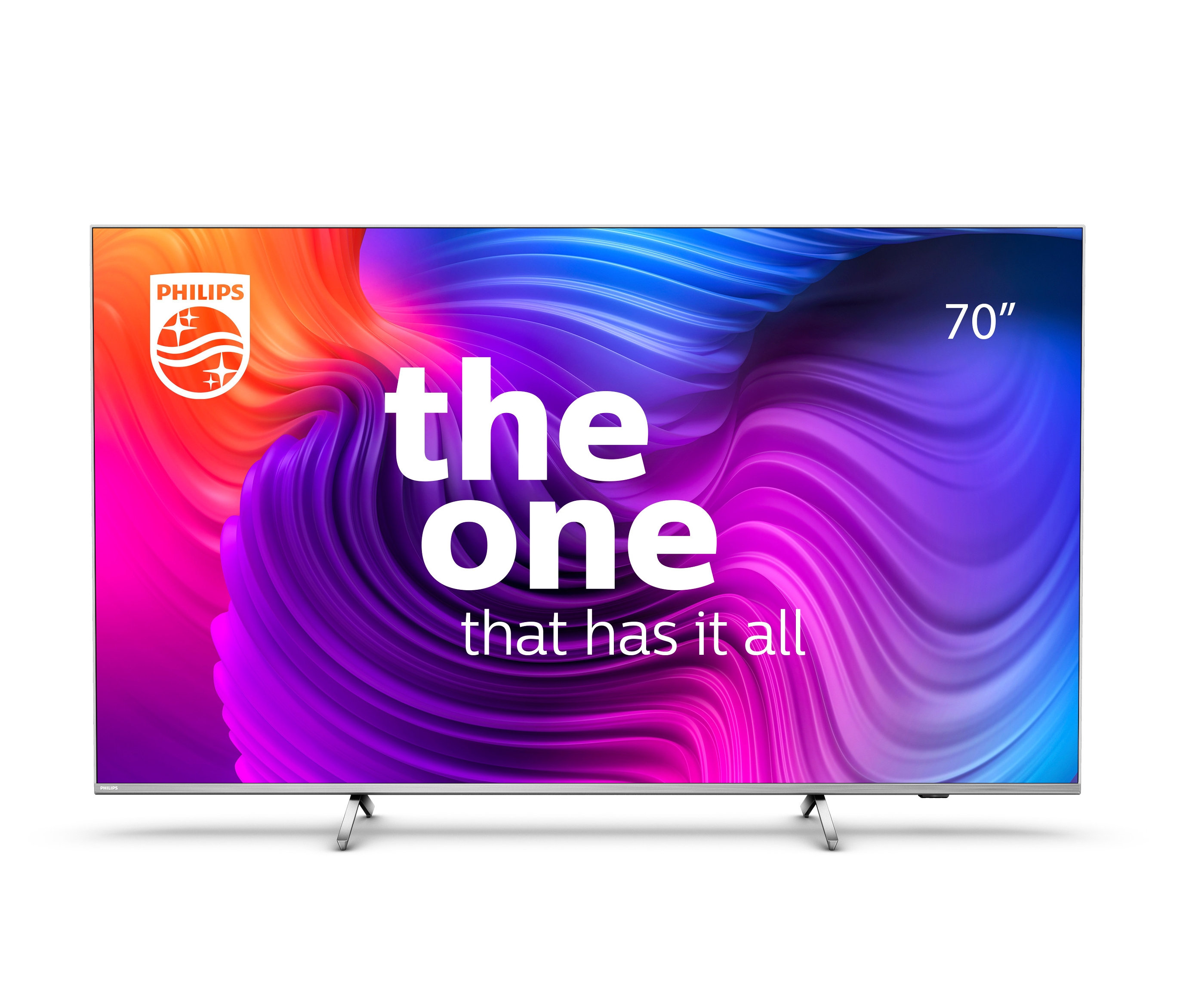 K-UHD-Android-TV mit Ambilight »Pus 8506/12« - silber - silber