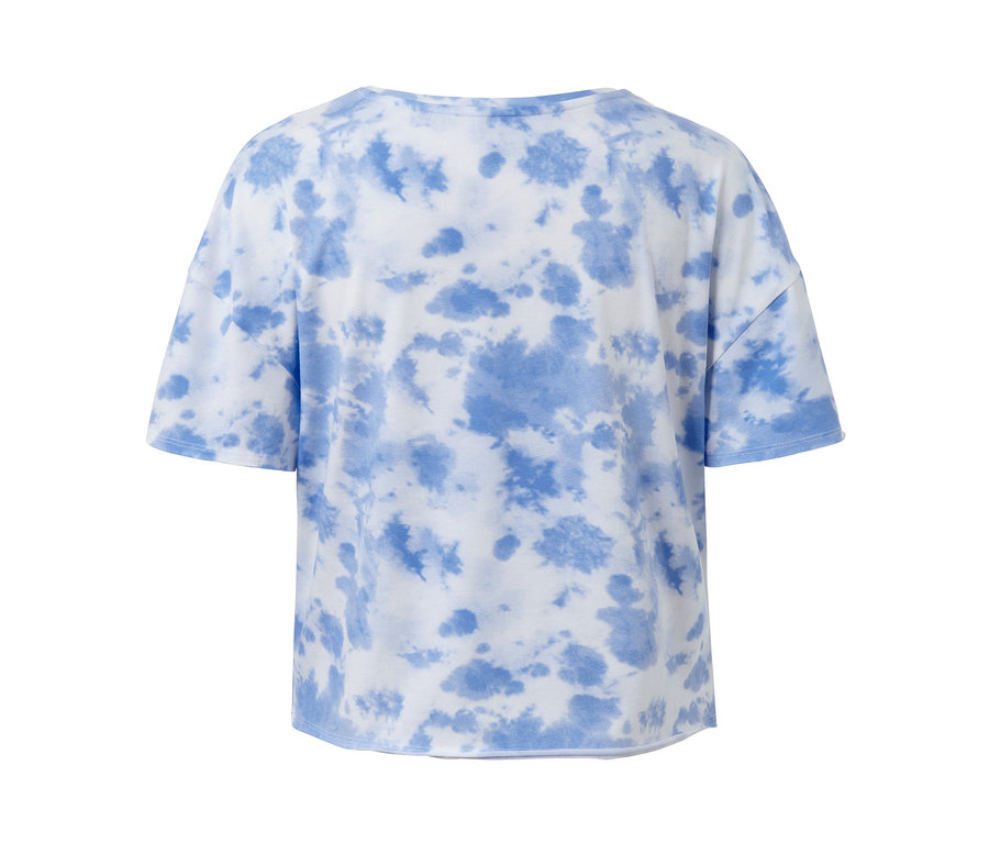 Detailaufnahme des Relax-Shorty mit Batikmuster.