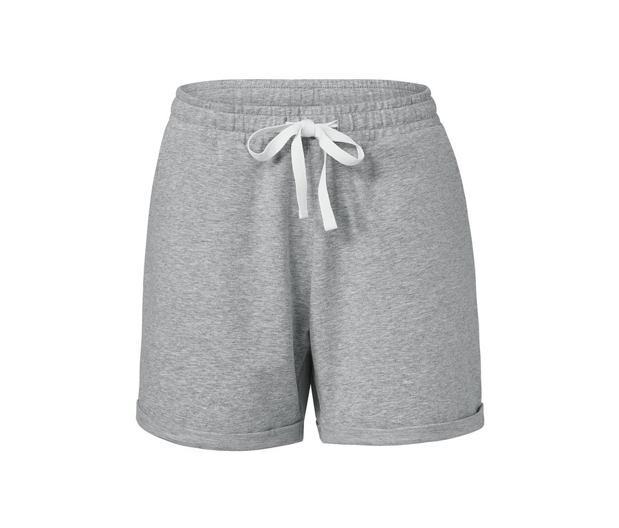 Graue, kurze Hose vom Hausanzug mit Kordelzug.