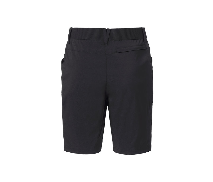 Schwarze Funktionswandershorts.