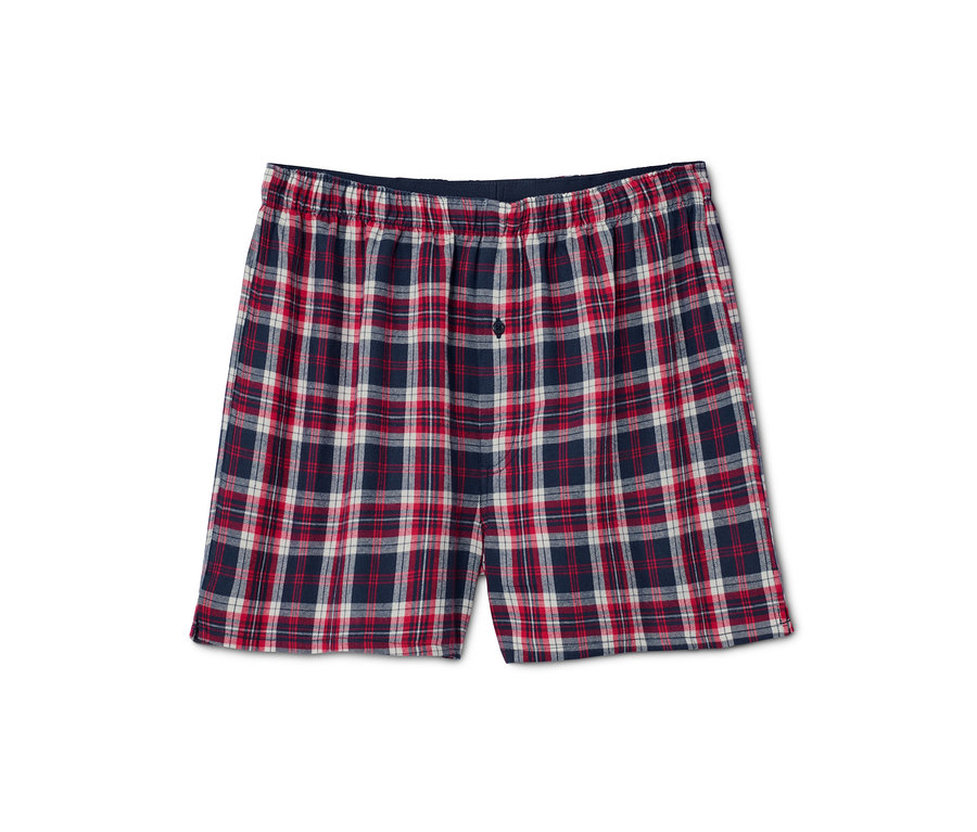 Karierte Flanell-Boxershorts.