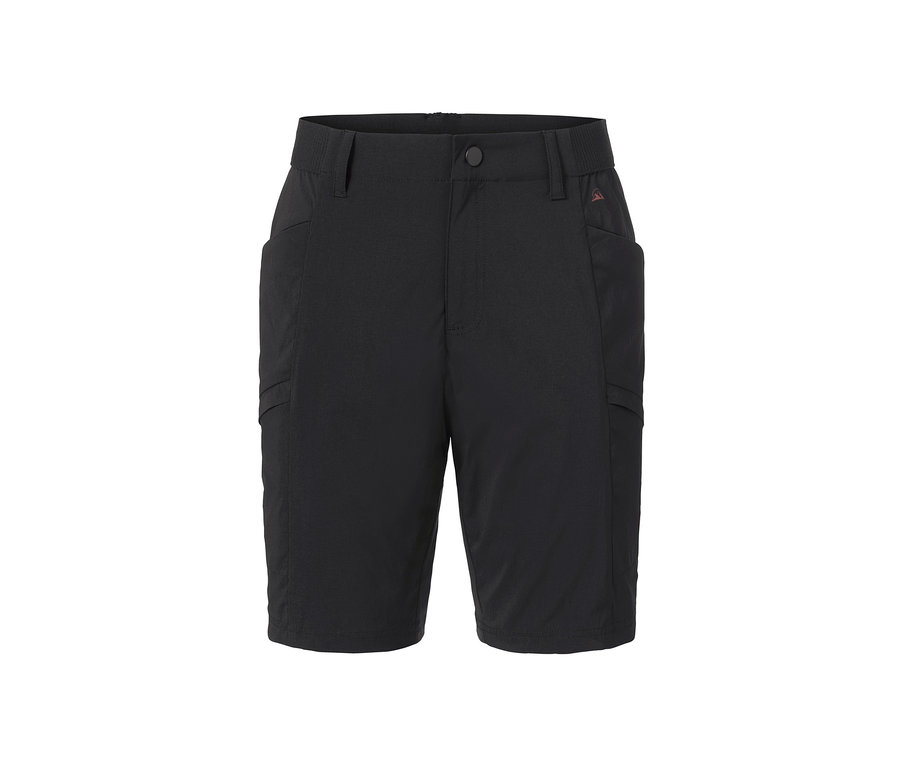Eine schwarze Funktionswandershorts.