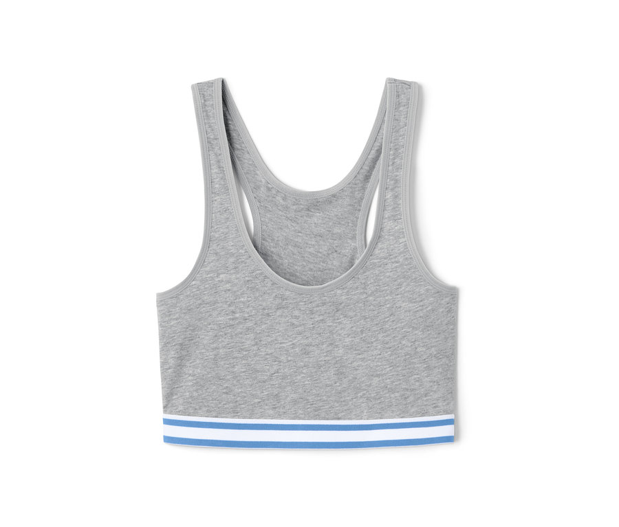 Ein graues Bustier aus einem 3er Set.