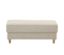 Beige aufklappbare Hockerbank mit Stauraum in Cordstoff.