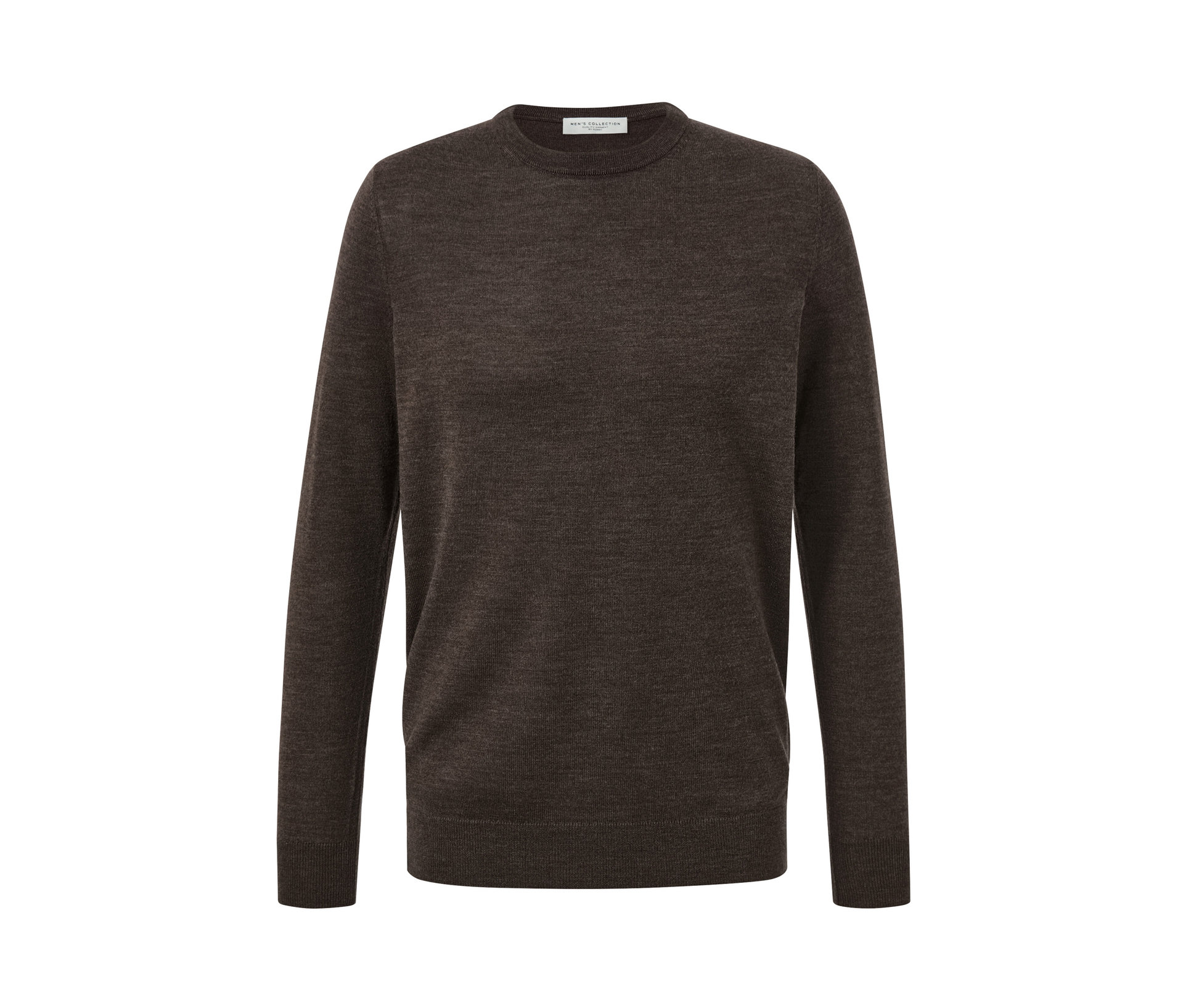 Merino-Pullover - Herren - Gr. S - braun - braun