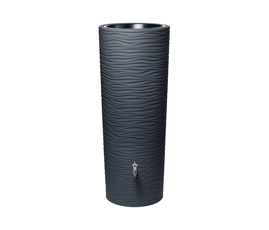 Garantia 2-in-1-Regentonne-Komplett-Set, ca. 350 l, graphit-grau.