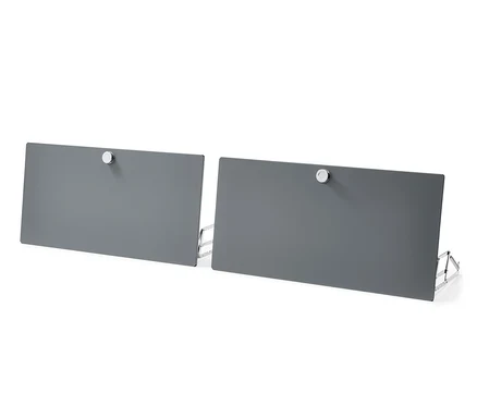 Zwei graue Klappenergänzungs-Sets Metall »CN3«.