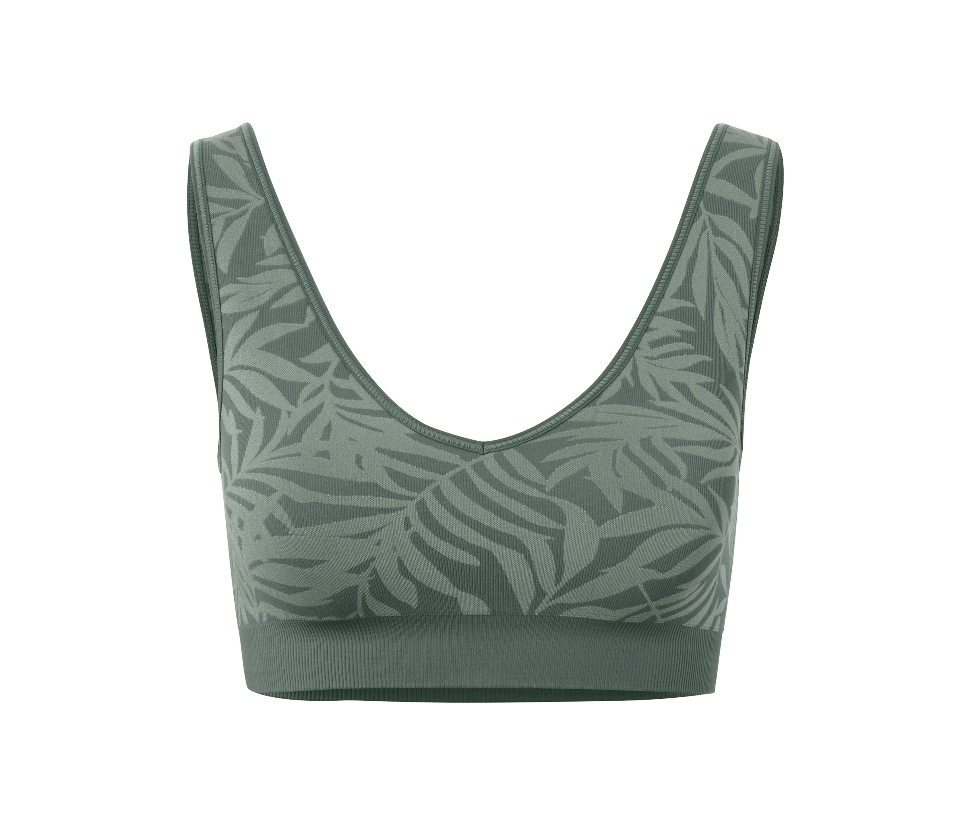 Tchibo - Seamless-Sport-Bustier - Damen - Gr. S - grün/jacquard