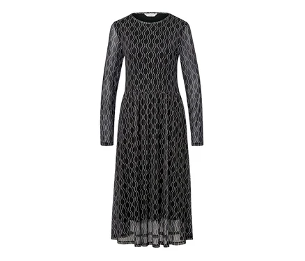 Ein bedrucktes Mesh-Kleid.