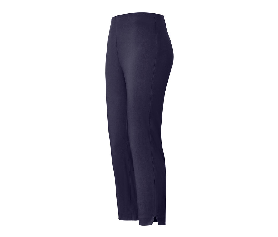 Dunkelblaue 7/8-Stretchhose.
