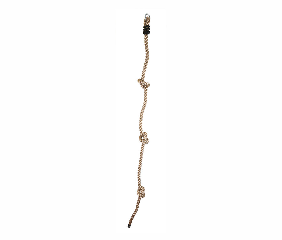 Ein small foot Kletterseil mit Knoten.