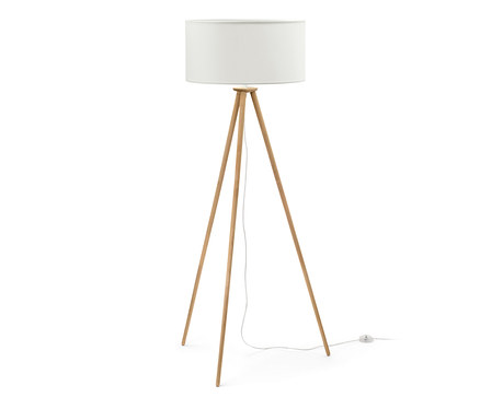 Dreibein-Stehleuchte aus Holz