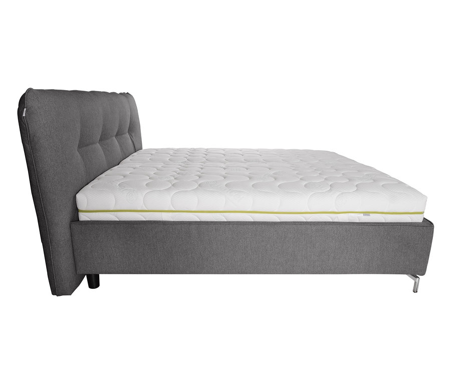 Gepolstertes Bett »Sonja«, 180 cm, eisengrau.