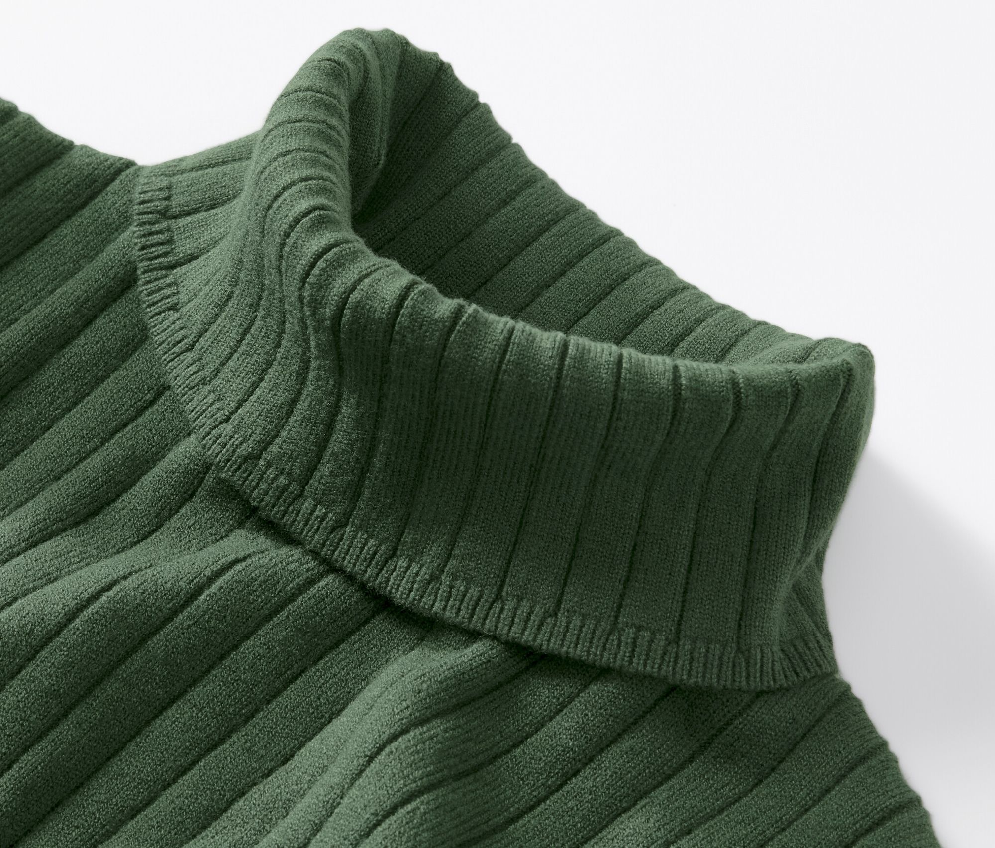 Thumbnail - Tchibo - Gerippter Rollkragenpullover - Damen - Gr. L - dunkelgrün