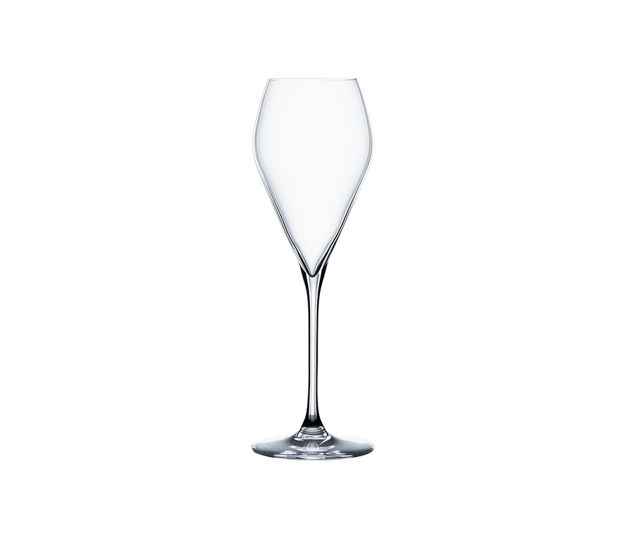 Einzelnes Sektglas der Marke Spiegelau, Modell Sparkling Party, 230 ml.