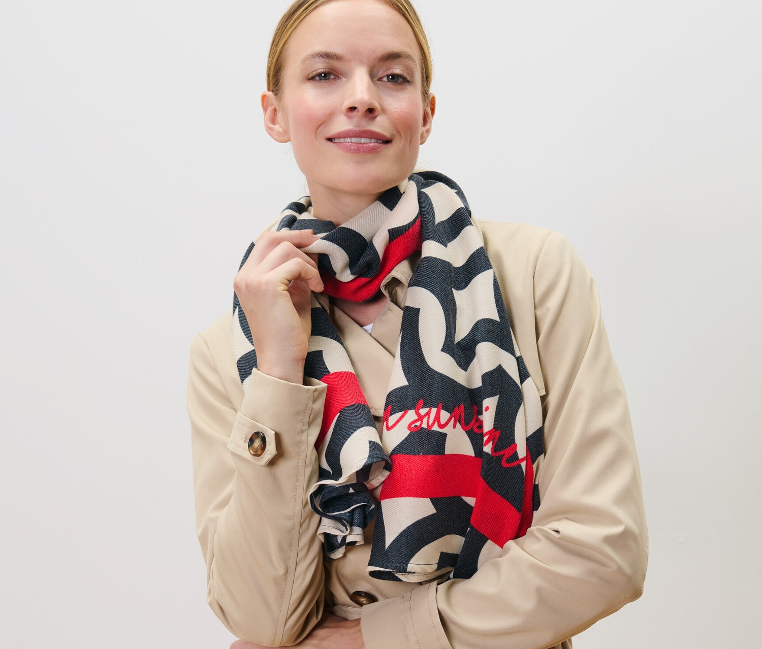 Thumbnail - Tchibo - Bedruckter Webschal - dunkelblau