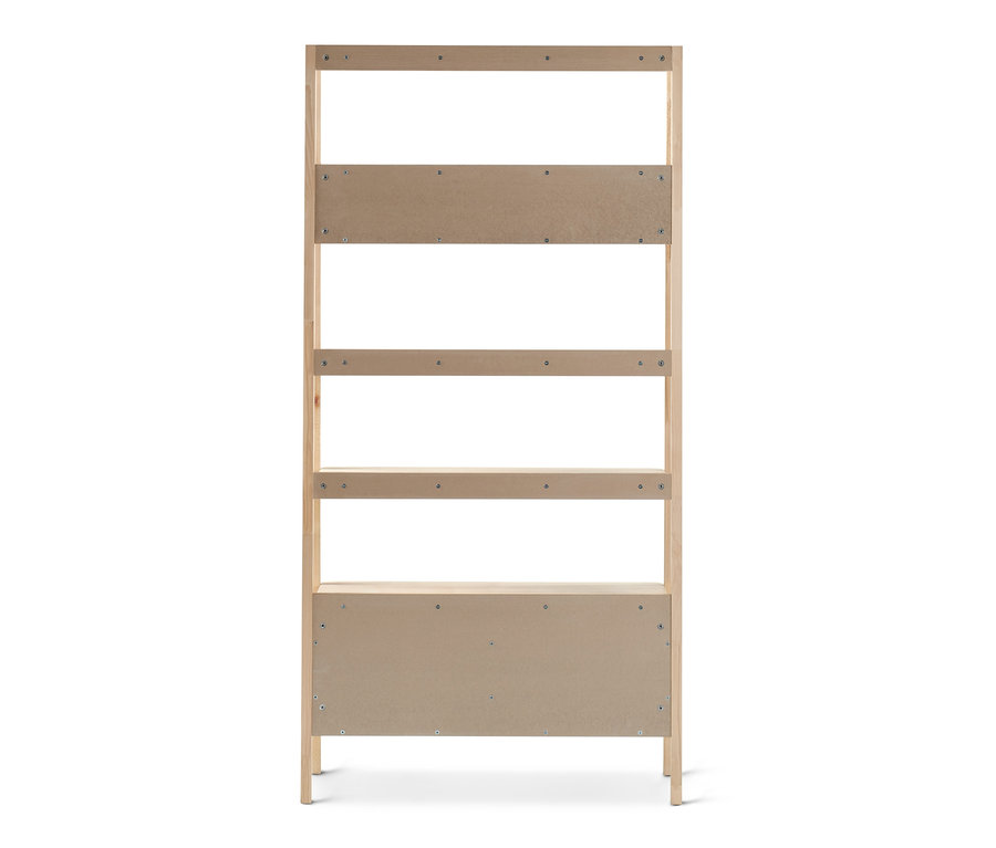 Regal mit vier Böden und zwei Platten.