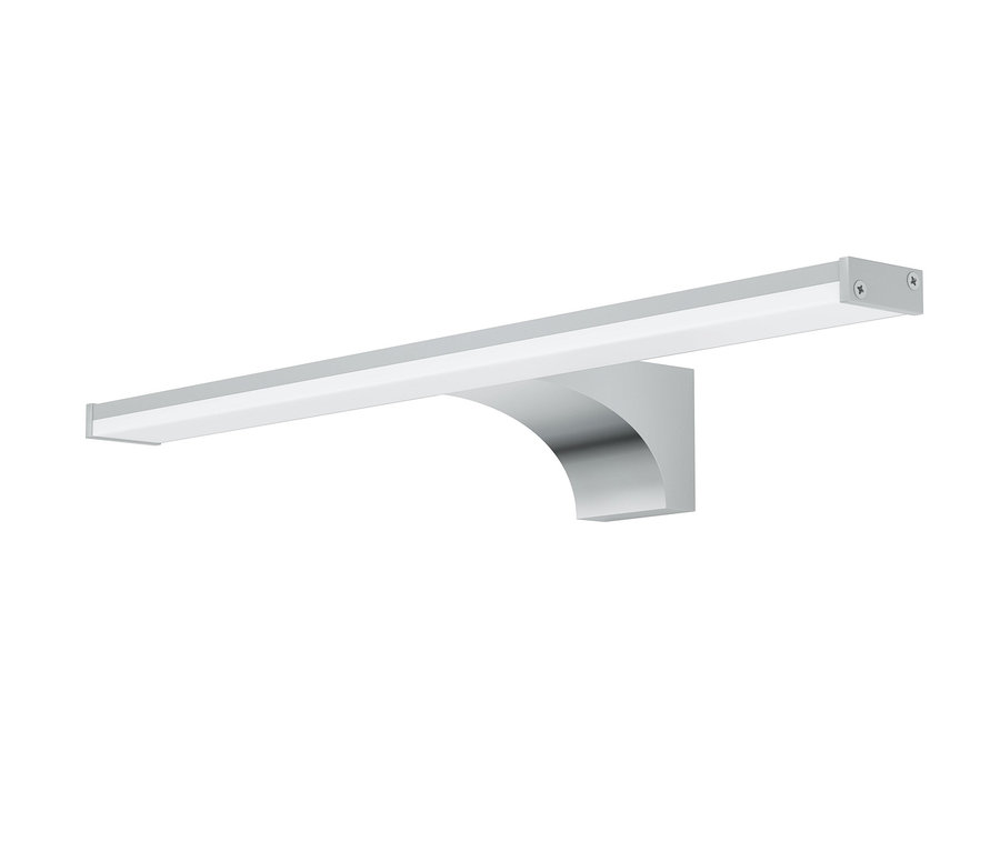 Eine silberne Eglo Spiegelleuchte »Pandella 2« mit Sensor.