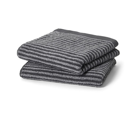 2 hochwertige Handtücher, anthrazit