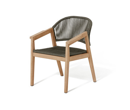 Komfort-Gartenstuhl mit Textilgeflecht