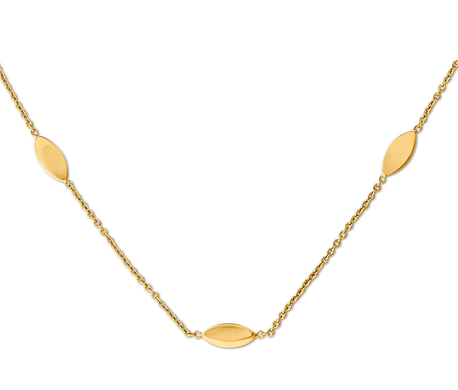 Goldene Kette mit Navettes.