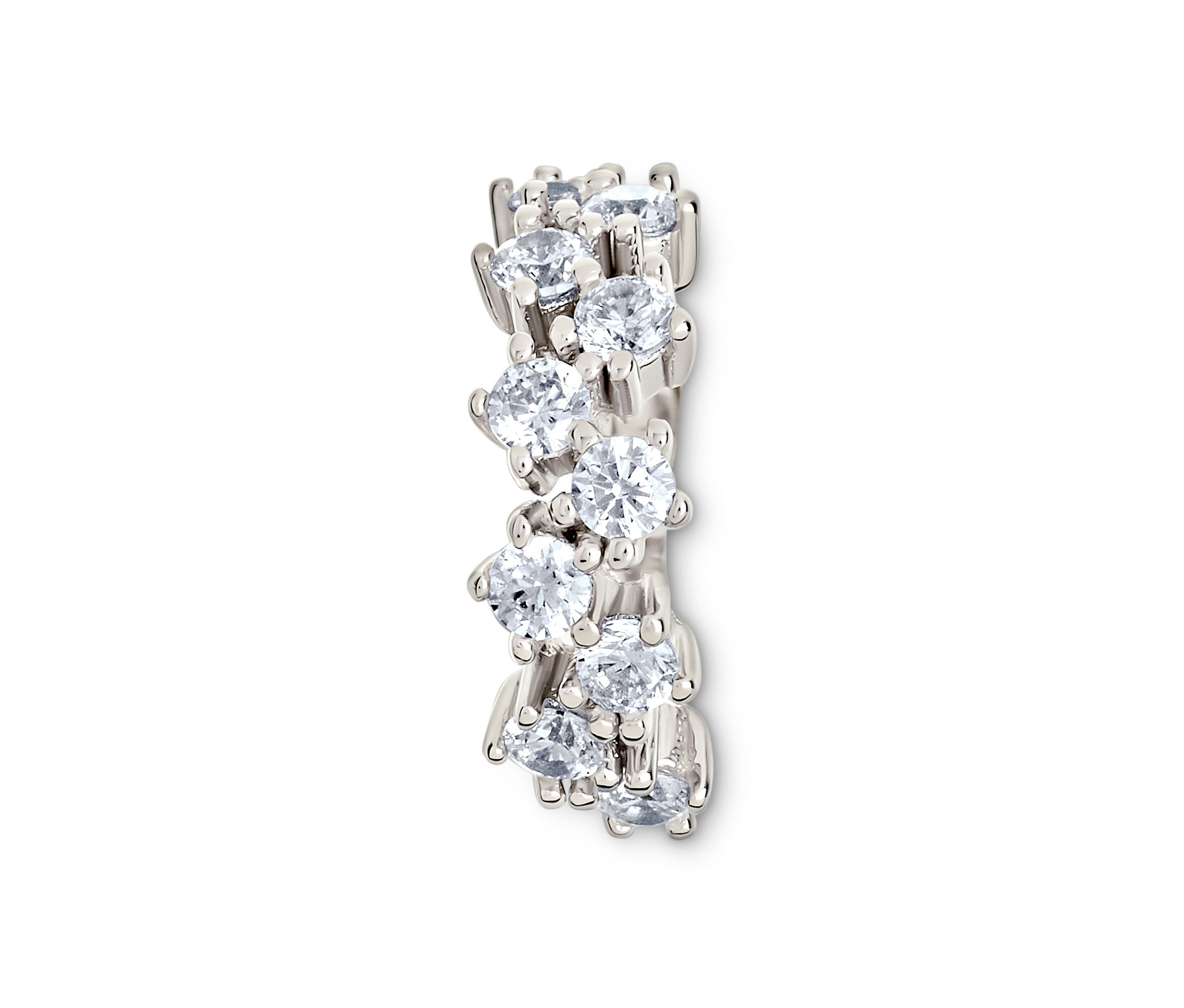 Silber Earcuff »Double Row« - silber - silber