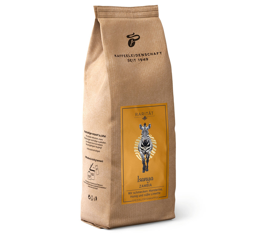 Packung Rarität »Isanya Zambia« inkl. Kaffeedose - 500 g Ganze Bohne.