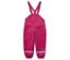 Eine pinke Kinder-Latzhose mit Reflektorstreifen an den Hosenbeinen.