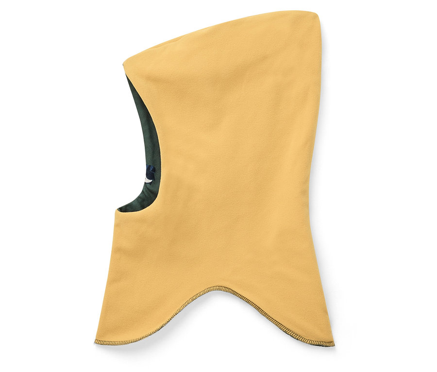 Gelbe Sturmhaube mit Futter.