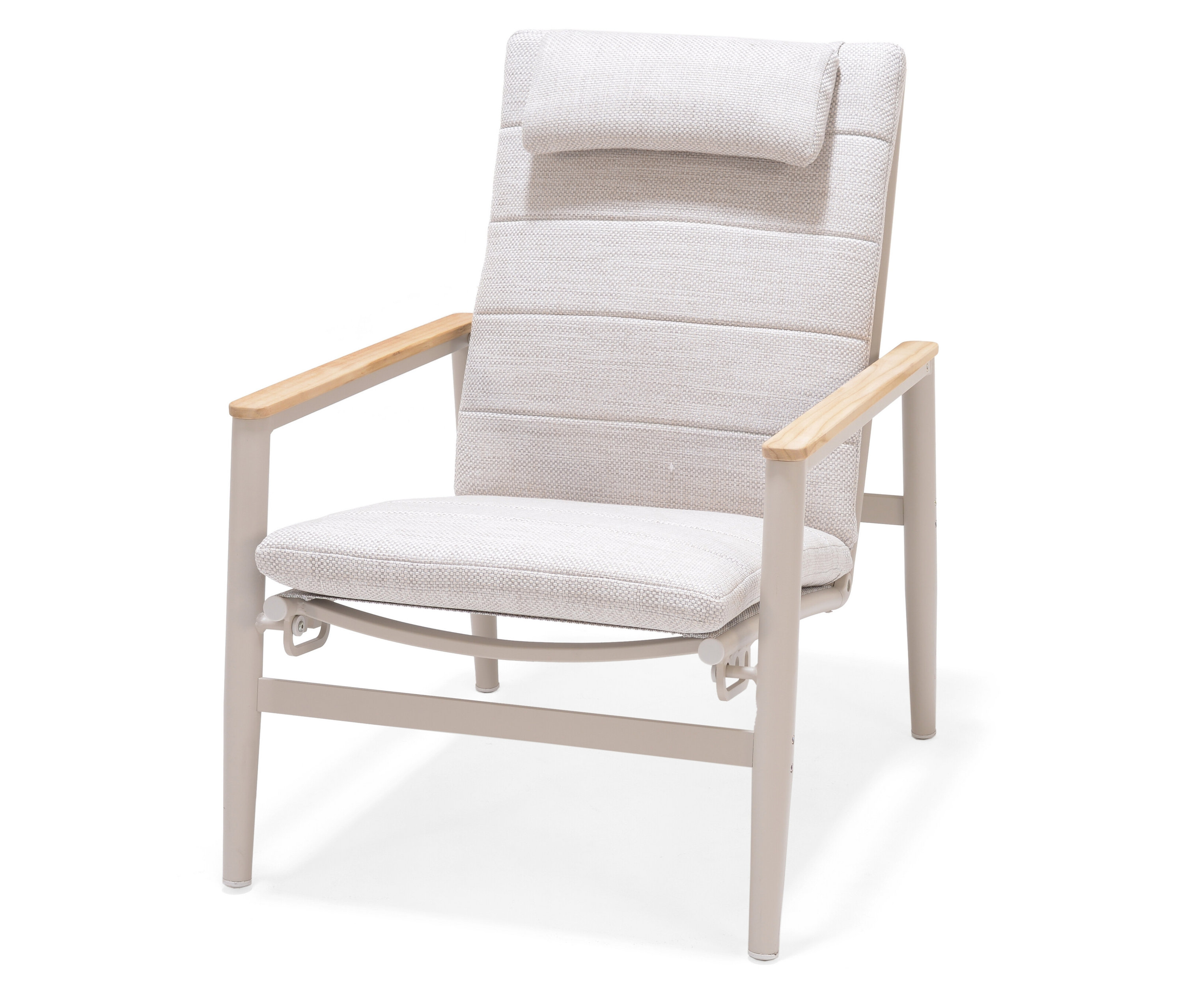 Tchibo - ScanCom Outdoor-Loungesessel mit verstellbarer Rückenlehne - 86x71x97cm - hellgrau - Aluminium / Polypropylen / Schaumstoff