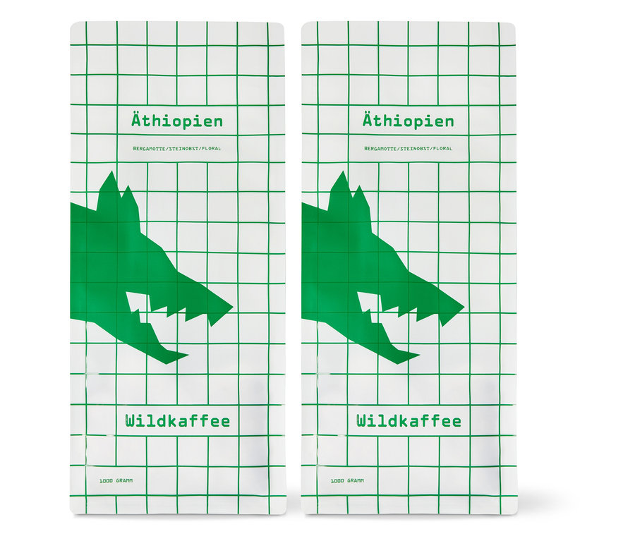 Wildkaffee - Äthiopien West Arsi Omni-Roast - 2x 1 kg Ganze Bohne