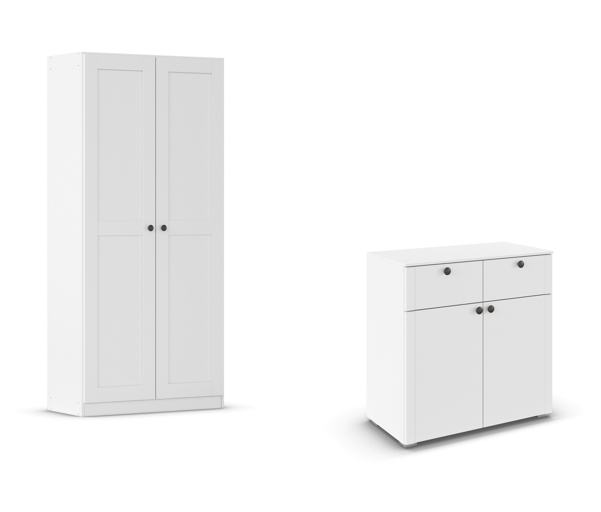 rauch Garderobenschrank und Kommode »Savona« - 91x41x197cm - weiß - - Holzwerkstoffe