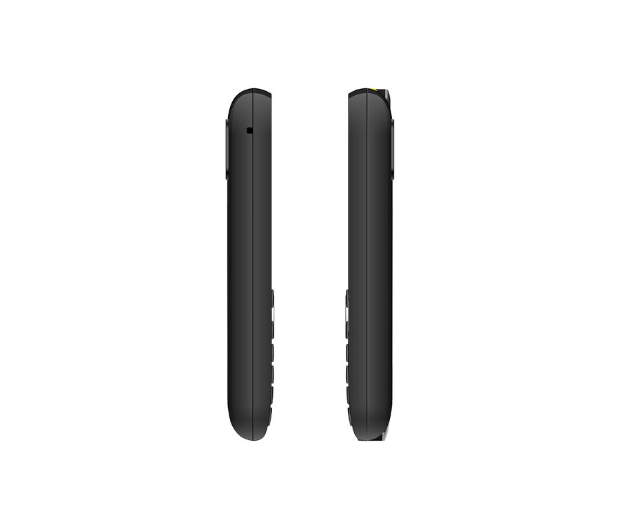 Zwei schwarze Bea-fon C80 LTE Handys nebeneinander auf einem weißen Hintergrund.