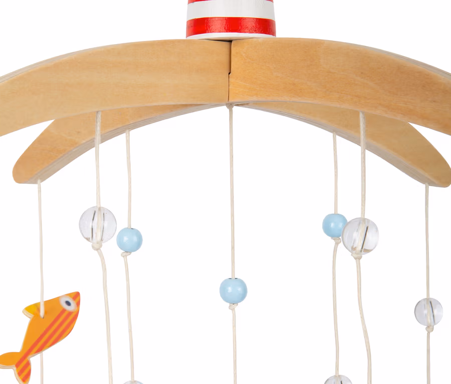 small foot Mobile mit Halterung »Seaside« Kinder-Mobile mit Holzrahmen, Leuchtturm und maritimen Motiven.