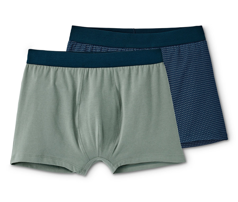Zwei Slipboxer, eine olivgrün, eine dunkelblau mit weißen Punkten.