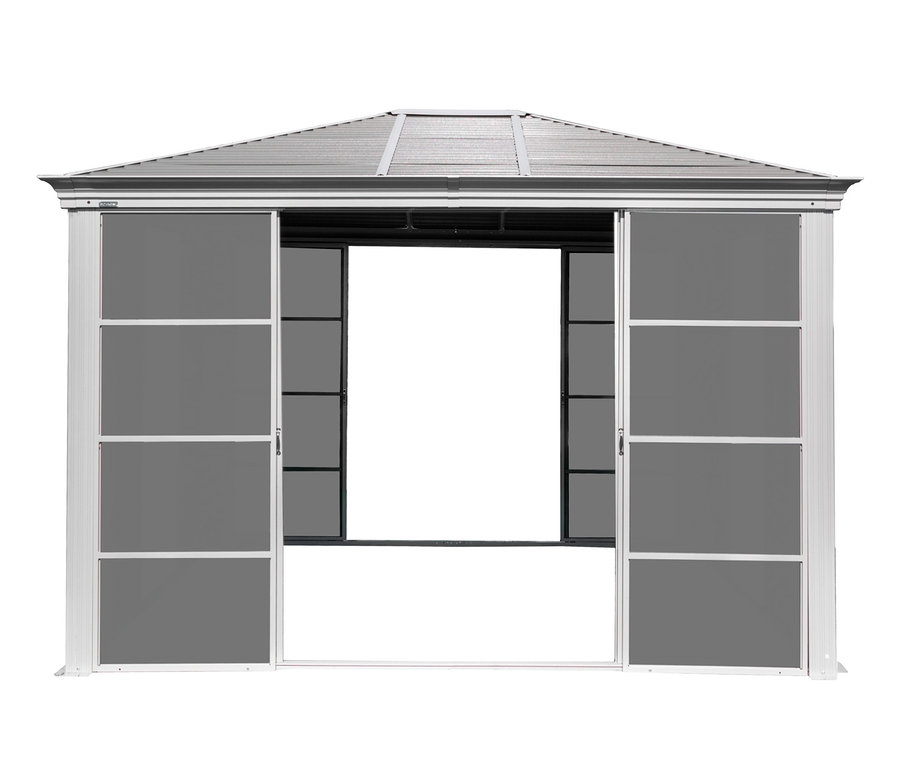 Sojag-Pavillon mit Stahldach, ca. 427 x 296 x 362 cm.