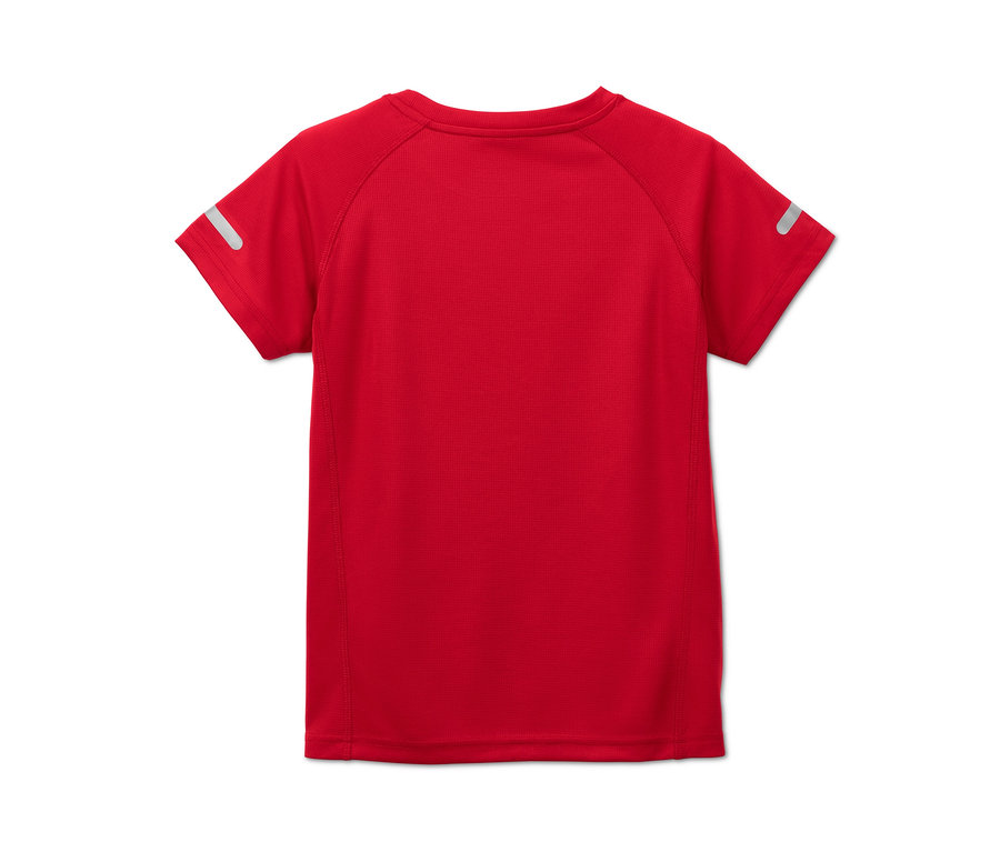 Rotes Funktionsshirt aus recyceltem Material, 1 von 3 im Set.