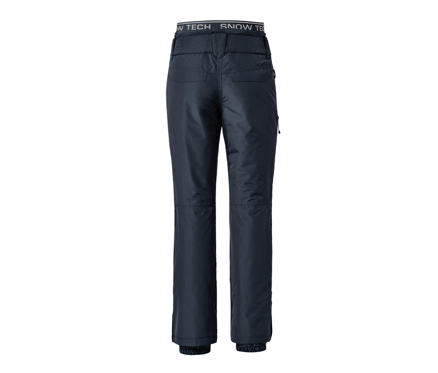 Dunkelblaue Ski- und Snowboardhose von hinten.