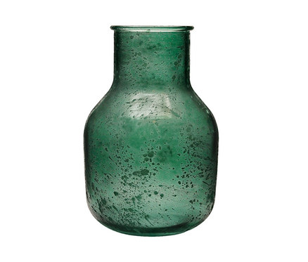 Grüne Vase »Pietro« vor weißem Hintergrund.