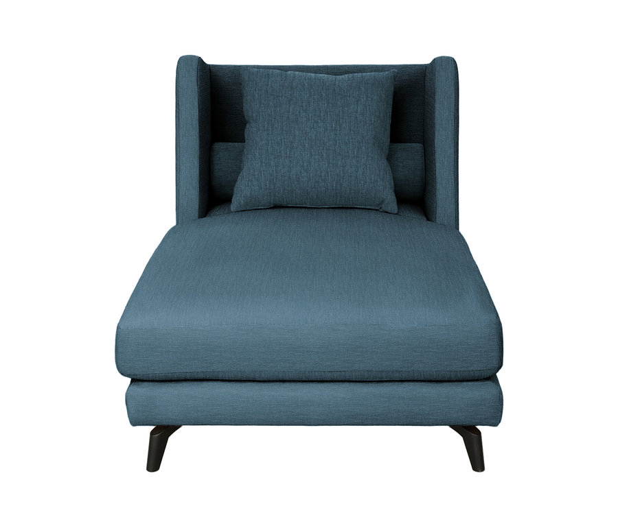 Brillantblaue Chaiselongue »Samira« mit Kissen.