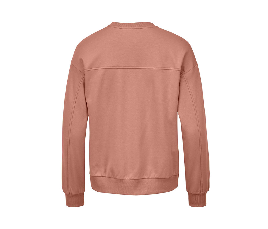 Detailansicht der Rückseite eines Sweatshirts.