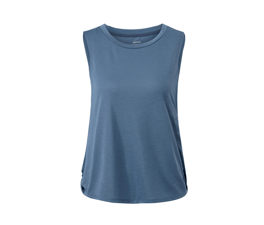 Blaues 2-in-1-Sporttop.