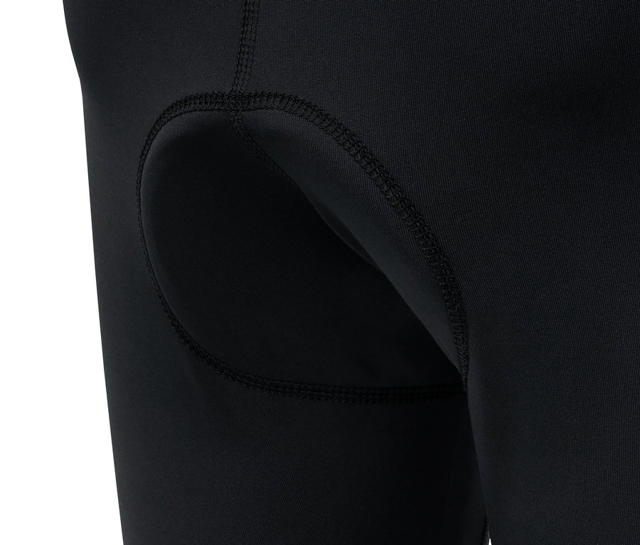 Detailaufnahme einer schwarzen Fahrradhose.