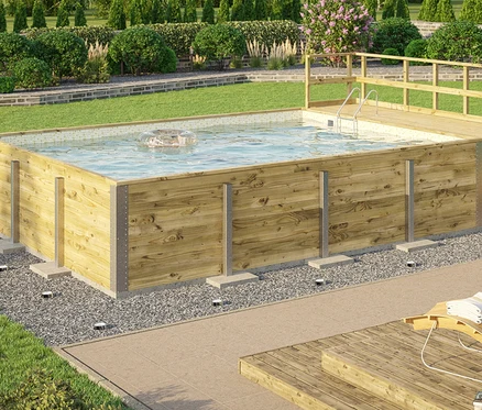 WEKA Gartenpool inkl. Sonnendeck, ca. 636 x 401 cm im Garten.