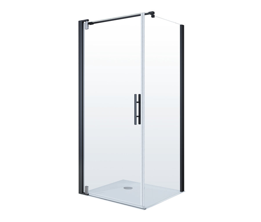 Breuer®-Dusche »Europa«, Design-Drehtür und Seitenwand, Türanschlag links.