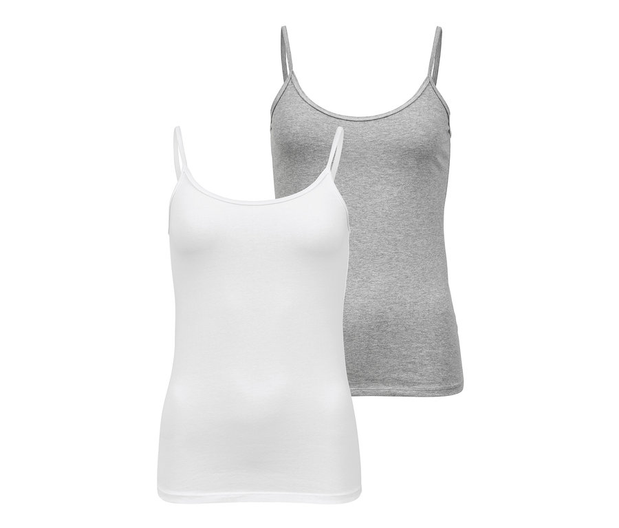 Zwei Hemdchen, ein weißes und ein graues.