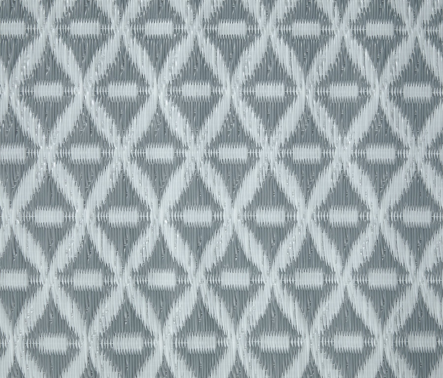 Ein Outdoorteppich mit Muster.