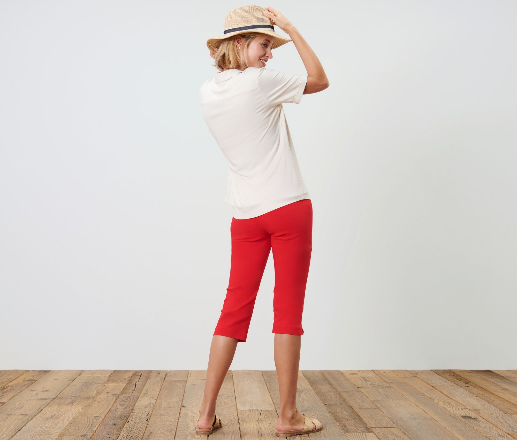 Thumbnail - Tchibo - 3/4-Stretchhose - Damen - Gr. 40 - rot