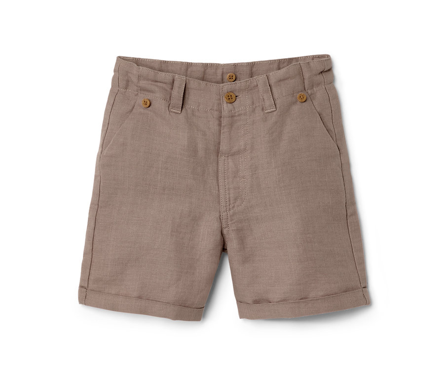 Moccabraune Kinder-Shorts.