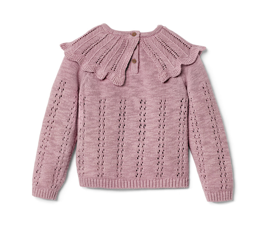 Kinder-Strickpullover mit Kragen.